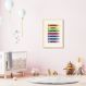 Quadro Infantil Cores em Giz 86x60 Caixa Marfim