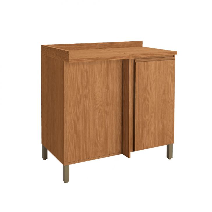 Balcão de Canto com Tampo Valence 1 Porta Canela