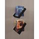 Prateleira Porta Livros Suporte Estante Nicho Decorativo 2 Peças Parede - Preto Laca