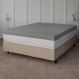 Cama Box Casal Bege com Colchão Guldi Dream Mola Ensacada (30x138x188) Cinza e Branco