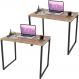 Kit 02 Mesas Para Escritório Home Office Estilo Industrial Form C01 90 cm Carvalho - Lyam Decor