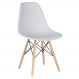 Cadeira Charles Eames Eiffel DSW com pés de madeira clara Cinza claro