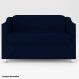 Namoradeira para Sala 2 Lugares Luiza Suede Azul Marinho