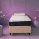 Cama Box com Colchão Viúva Macio Mola Ensacada e Travesseiro Soft Nasa Guldi Cru