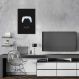 Quadro Gamer Glitch Controle PS Buttons 86x60 Filete Branco