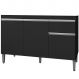 Balcão de Pia 120 cm Talita 3 Portas 1 Gaveta Preto