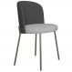 Cadeira Decorativa Elegance Base Titanium Linho Cinza Escuro/Cinza Claro - Montanaris Decor