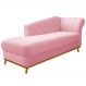 Recamier Vanessa 185cm Lado Esquerdo Suede Rosa Bebê - Amarena Móveis