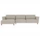 Sofá 310cm com Chaise Esquerda Franz Suede Bege G52 - Gran Belo