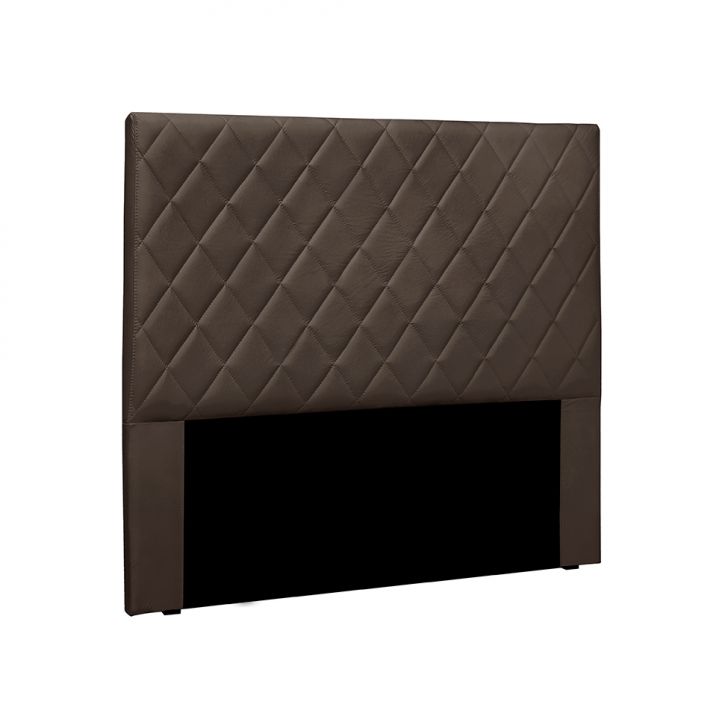 Cabeceira Casal Esmeralda Veludo Marrom