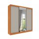 Image of Guarda-Roupa Casal com Espelho Dacar Flex 3 Portas 4 Gavetas Cinamomo e Off White TC925CL11MOAMOB