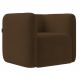 Poltrona para Sala de Estar Decorativa Quadrada Maggie K04 Veludo Marrom - Mpozenato