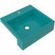 Cuba de Semi Encaixe Quadrada C01 Para Banheiro XQ395 Azul Turquesa - Lyam Decor