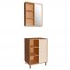 Gabinete 1 Porta Correr 60 cm Espelheira CJ7250 Mell Arenas FAEM