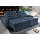 Sofá Retrátil e Reclinável com Molas Ensacadas Cama inBox Gold 2,32m Tecido Suede Velusoft Azul