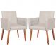 2 Poltronas Resistente para Recepção Confortável Corino Escritório MOBLAN decor