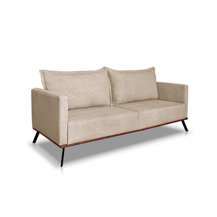 Image of Sofá 2 Lugares Zeus Linho Bouclê Bege 160 Cm PLA-MO895UP11XEMMOB