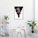 Quadro Astronauta Baseball 43x30 Filete Marrom