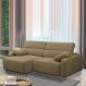 Sofá Decorativo Sala de Estar Ibiza 3 Lugares 260cm Reclinável e Retrátil Bouclê Castor G89 - Gran Belo