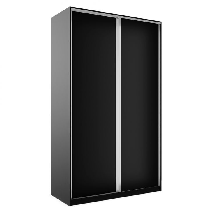 Guarda-roupa Solteiro Zermatt 100% Mdf  2 Portas 3 Gavetas Preto