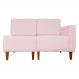 Poltrona Decorativa Alice S/Braça Direita Veludo Rosa - Montanris Decor