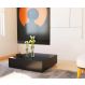 Mesa Centro MDF Quadrada Black 80cm Mesinha Sala