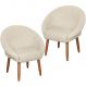 2 Poltronas Decorativa Moderna para Sala de Estar Recepção Reforçada MOBLAN decor