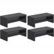 Kit 04 Suportes Para Monitor Stand Home Office Lap 63 cm L03 Preto - Lyam