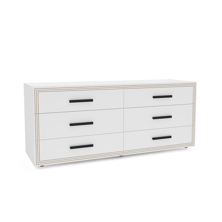 Cômoda Valência 6 Gavetas Branca