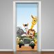 Adesivo para Porta Safari Animais-93X210Cm