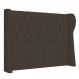 Cabeceira Casal Cama Box 140cm Malva Z04 Veludo Marrom - Mpozenato