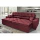 Sofá Austin 2,62m Retrátil Reclinável, Molas no Assento e Almofadas, Tecido Suede Velusoft Vinho