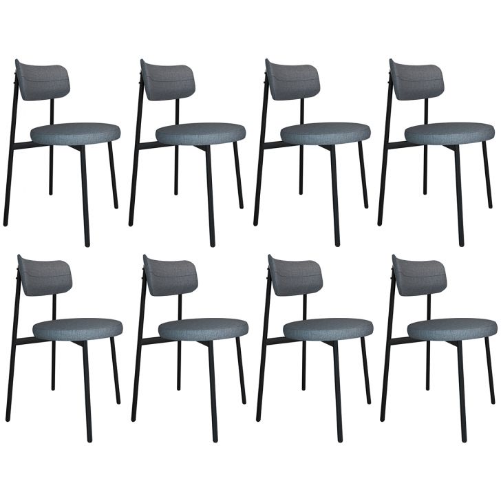 Cadeira de Jantar Estofada Kit 8 Nyka M25 Linho Cinza - Mpozenato