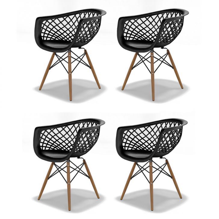 Conjunto com 4 Cadeiras Web DSW Preto
