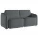 Sofá Cama para Sala de Estar 2 Lugares 196cm Montserrat K01 Bouclê Cinza - Lyam Decor
