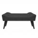 Banco | Banqueta Estofado Paris 1,20m Suede Grafite - Inova Decor