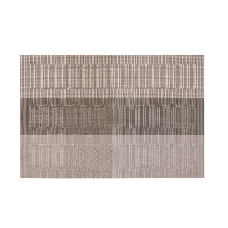 Jogo Americano Retangular Loom Listras Taupe