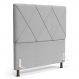 Cabeceira Cama Box Casal Queen Size Mel 160cm com Frame Linho Cinza Claro - Desk Design
