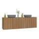 Gabinete de Banheiro 123,5cm Suspenso 4 Portas Multimóveis MP5047 Rustic