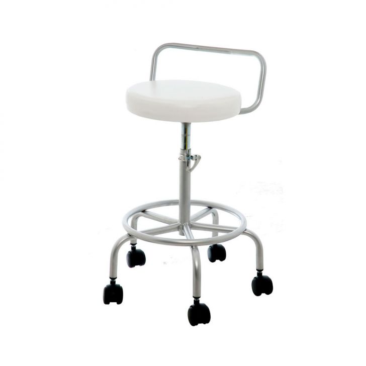 Banqueta Premium Giratória e Regulável Branca