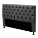 Cabeceira Estofada Cama Box Casal King Size Cristal 195cm Linho Grafite - Desk Design