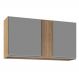 Armário Aéreo 100cm 2 Portas Indiana Castanho/Cinza - Lumil Móveis
