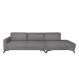 Image of Sofá 6 Lugares Henry com Chaise Direito Veludo Cinza SO964UP11KTSMOB