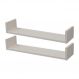 Kit 2 Prateleiras U 60 x 15cm Branca Suporte Invisível
