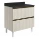 Balcao Com Tampo 2G 80cm MDF Kali 16412 Bianco Toq Bianco Toq Nicioli