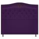 Cabeceira Estofada Yasmim 90 cm Solteiro Suede Roxo - Amarena Móveis