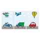 Kit 3 Quadros Carrinhos Infantil Quarto Menino Placas Mdf
