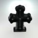 Cruz De Cerâmica Com Luz Led Preto