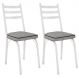 Kit 2 Cadeiras para Cozinha Tubular D-13 Nara de Aço Branco/Grafiato
