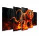 Kit Quadro Decorativo Animais Para Sala de Estar 73x39cm A157 - Pallazio